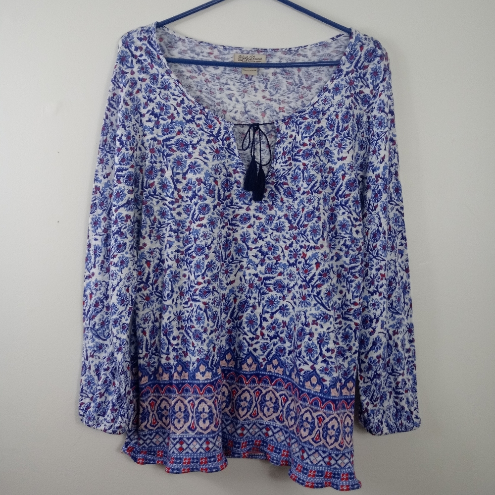 Lucky Brand Floral Top Size M